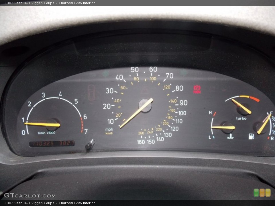 Charcoal Gray Interior Gauges for the 2002 Saab 9-3 Viggen Coupe #79655540