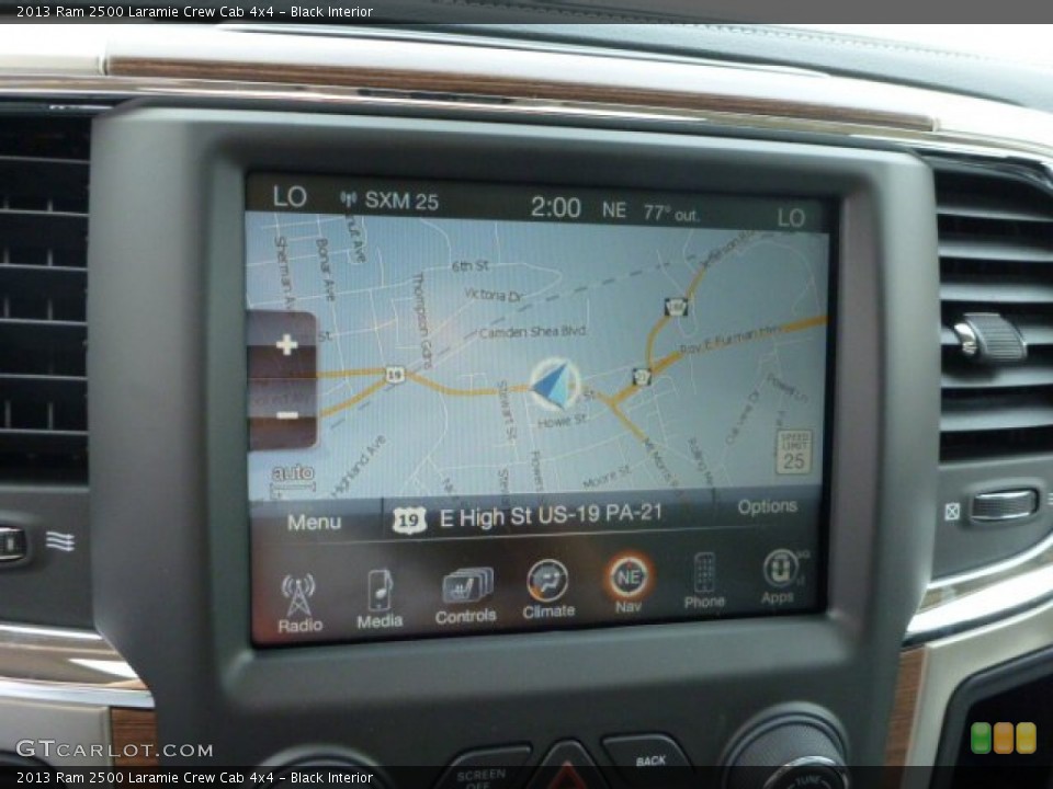 Black Interior Navigation for the 2013 Ram 2500 Laramie Crew Cab 4x4 #79655692