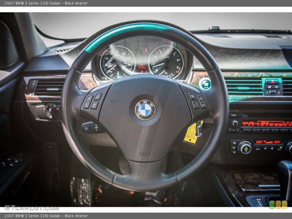 Black Interior Steering Wheel for the 2007 BMW 3 Series 328i Sedan #79657528