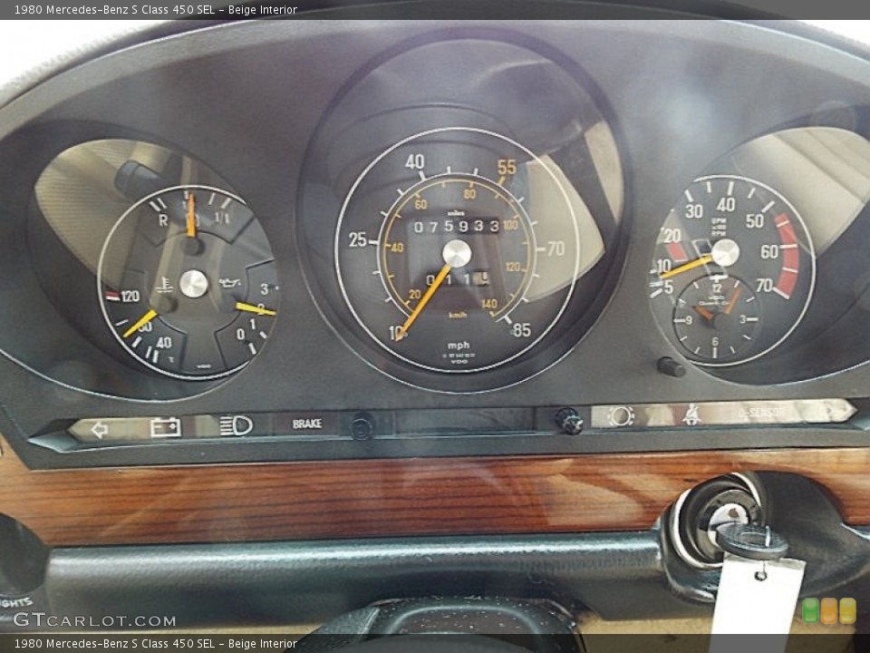Beige Interior Gauges for the 1980 Mercedes-Benz S Class 450 SEL #79658304
