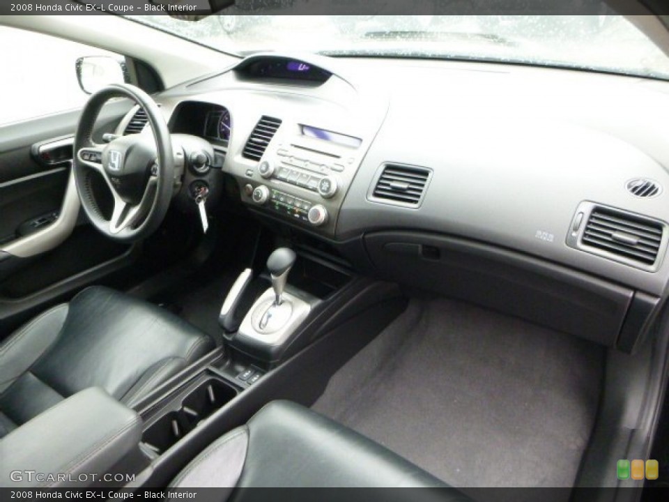 Black Interior Dashboard for the 2008 Honda Civic EX-L Coupe #79660079