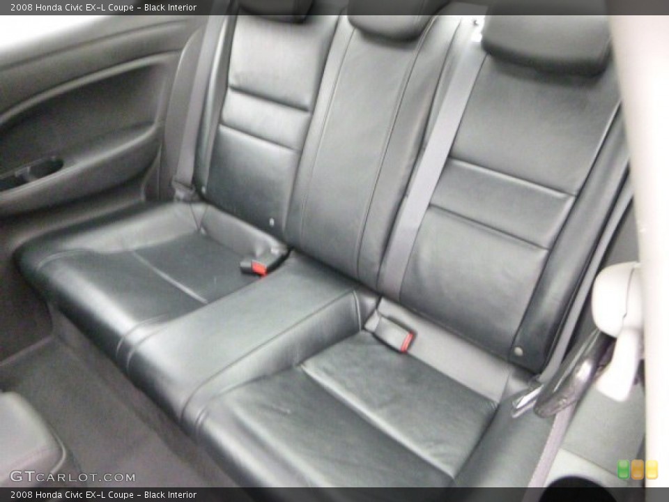 Black Interior Rear Seat for the 2008 Honda Civic EX-L Coupe #79660140