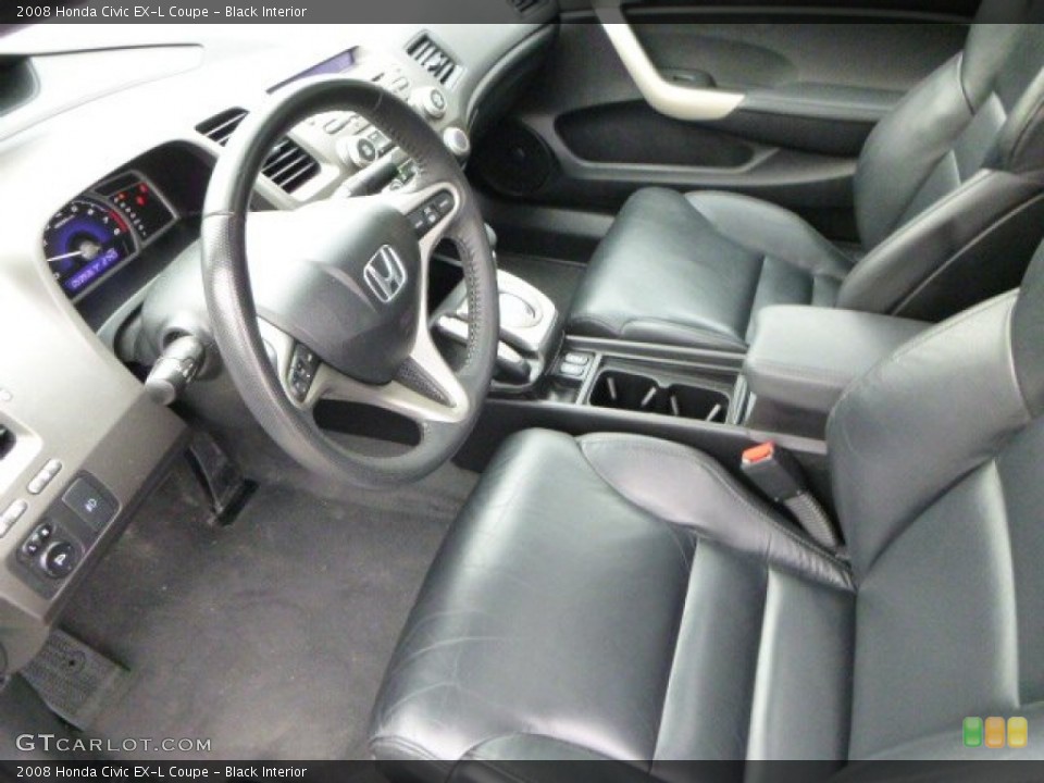 Black Interior Photo for the 2008 Honda Civic EX-L Coupe #79660188