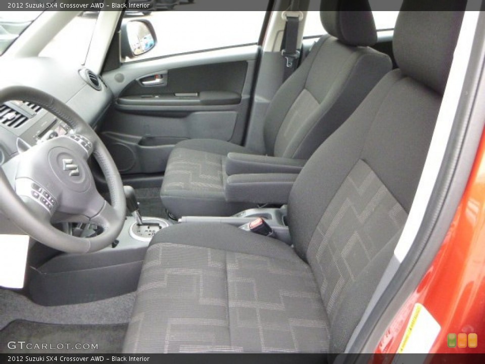 Black Interior Front Seat for the 2012 Suzuki SX4 Crossover AWD #79661286