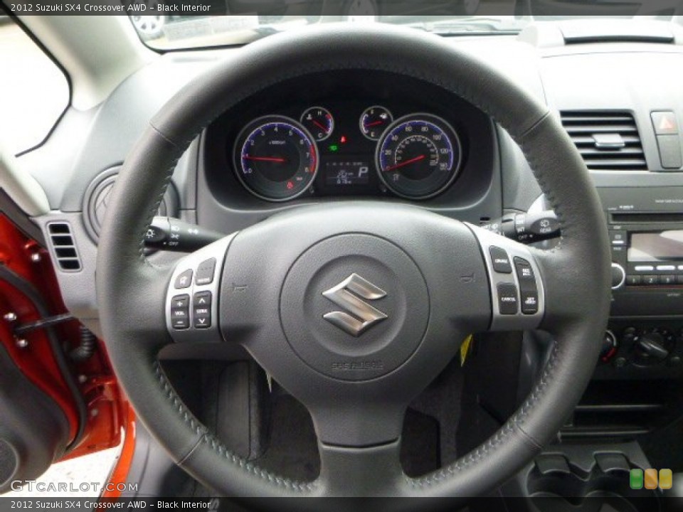 Black Interior Steering Wheel for the 2012 Suzuki SX4 Crossover AWD #79661388