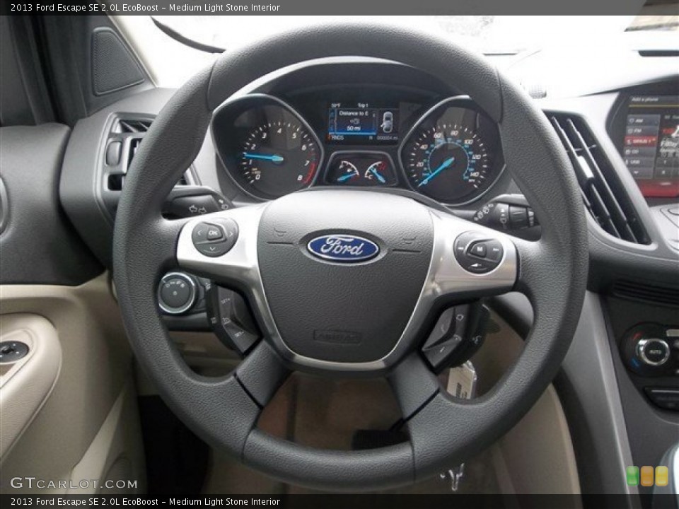 Medium Light Stone Interior Steering Wheel for the 2013 Ford Escape SE 2.0L EcoBoost #79661932