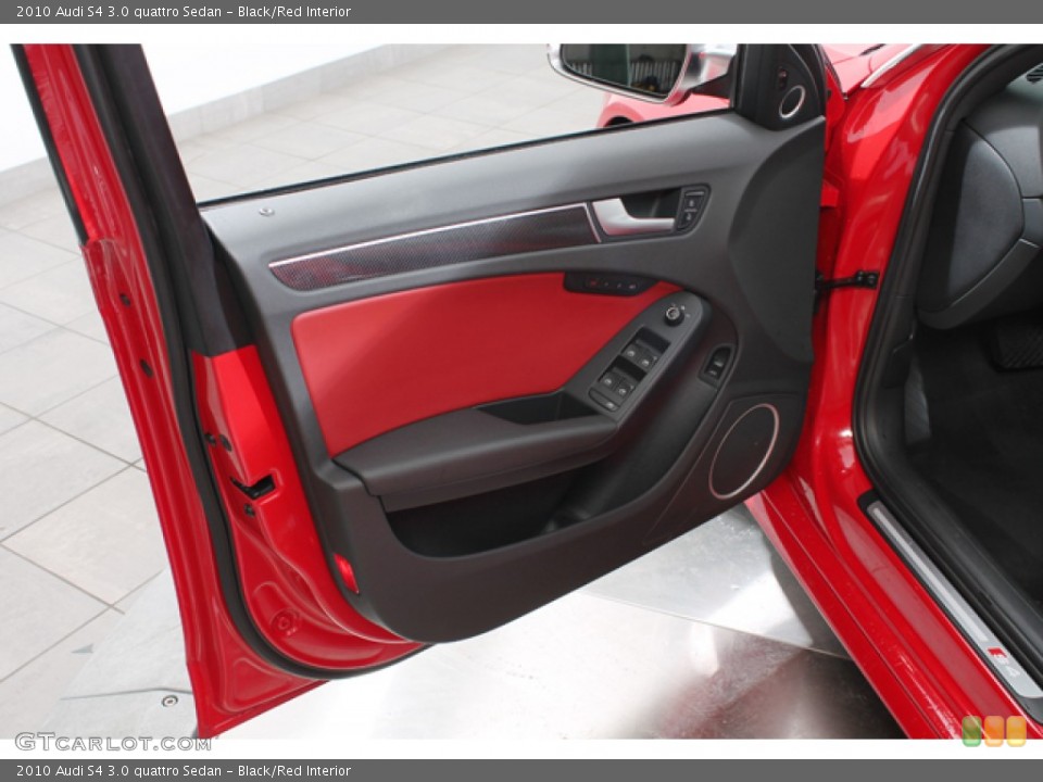 Black/Red Interior Door Panel for the 2010 Audi S4 3.0 quattro Sedan #79662426