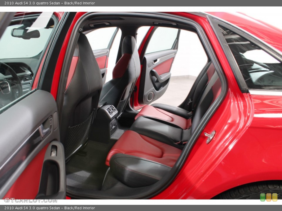 Black/Red Interior Rear Seat for the 2010 Audi S4 3.0 quattro Sedan #79662480