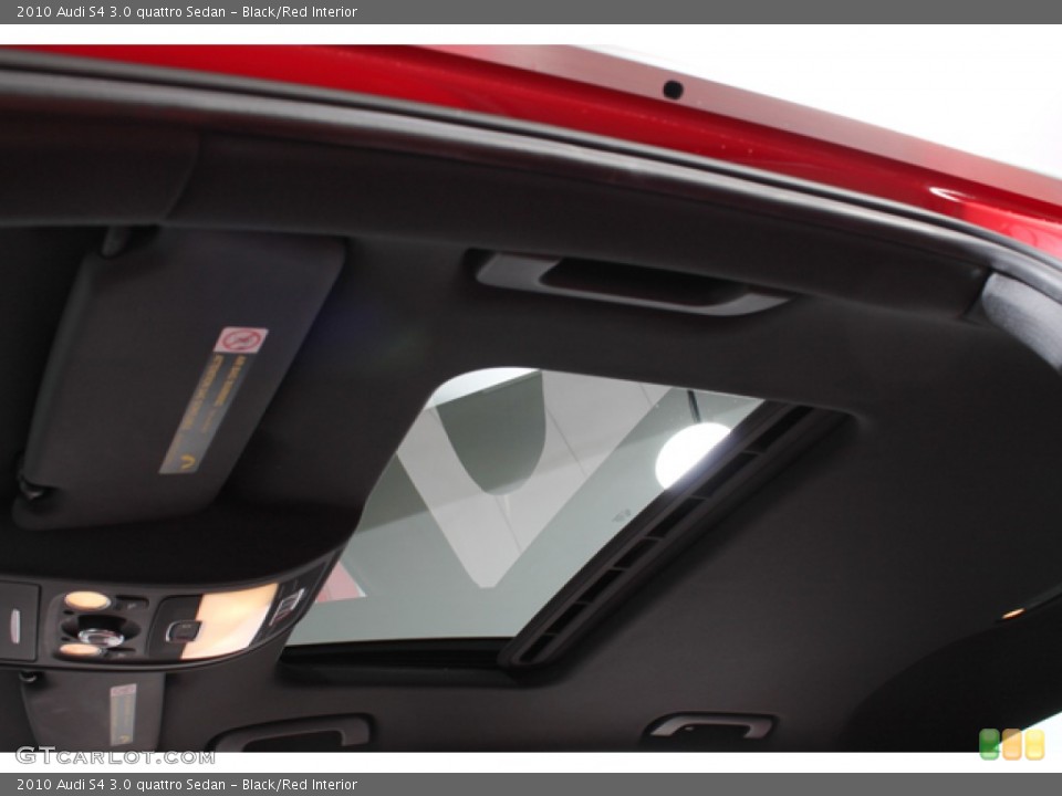 Black/Red Interior Sunroof for the 2010 Audi S4 3.0 quattro Sedan #79662556