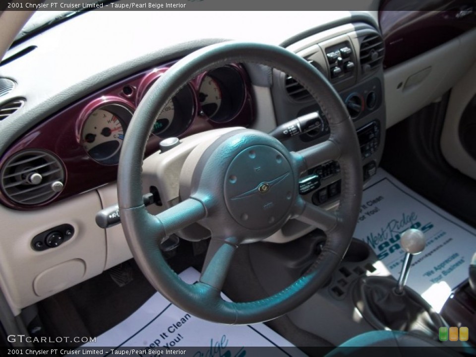 Taupe/Pearl Beige Interior Steering Wheel for the 2001 Chrysler PT Cruiser Limited #79662660