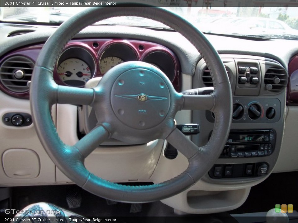 Taupe/Pearl Beige Interior Steering Wheel for the 2001 Chrysler PT Cruiser Limited #79662690