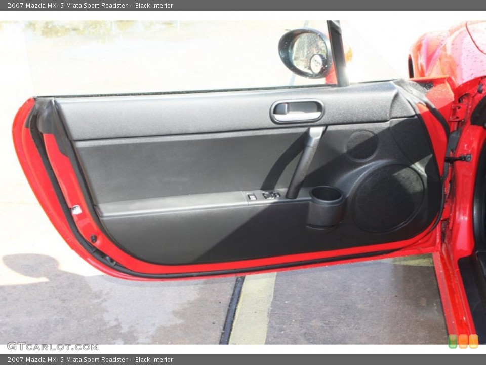 Black Interior Door Panel for the 2007 Mazda MX-5 Miata Sport Roadster #79663218