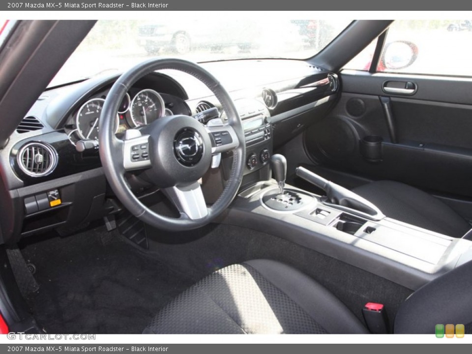Black Interior Prime Interior for the 2007 Mazda MX-5 Miata Sport Roadster #79663236