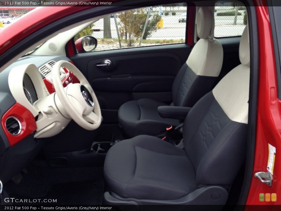 Tessuto Grigio/Avorio (Grey/Ivory) Interior Photo for the 2012 Fiat 500 Pop #79664577