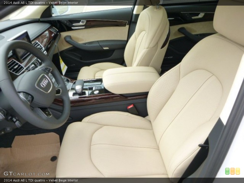 Velvet Beige Interior Front Seat for the 2014 Audi A8 L TDI quattro #79665279
