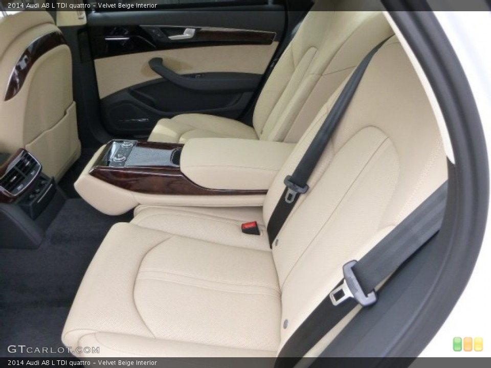 Velvet Beige Interior Rear Seat for the 2014 Audi A8 L TDI quattro #79665292