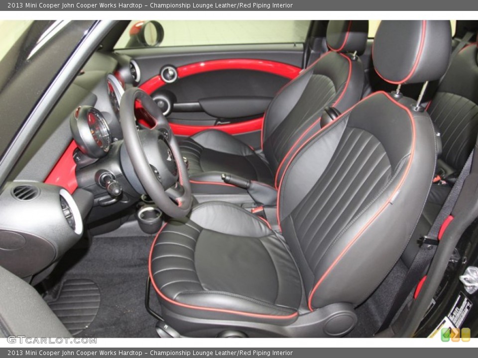 Championship Lounge Leather/Red Piping Interior Photo for the 2013 Mini Cooper John Cooper Works Hardtop #79665384