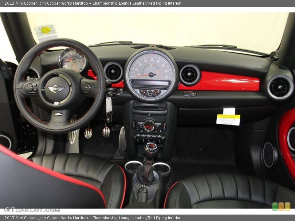 Championship Lounge Leather/Red Piping Interior Dashboard for the 2013 Mini Cooper John Cooper Works Hardtop #79665399