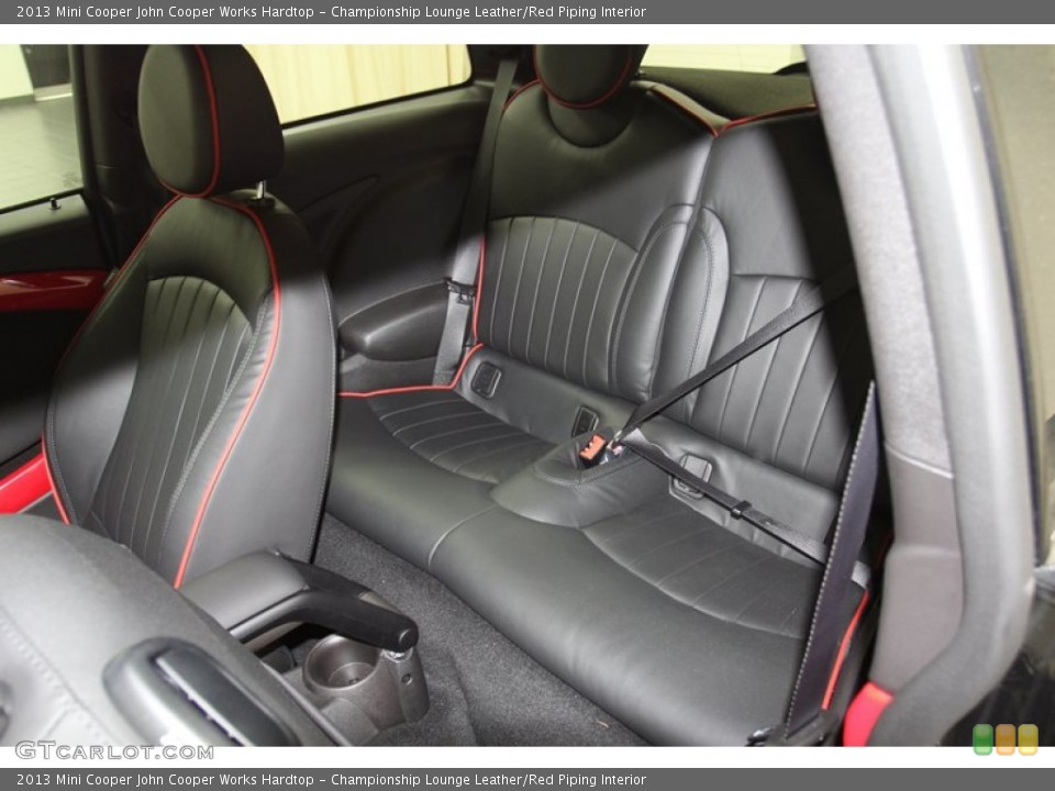 Championship Lounge Leather/Red Piping Interior Rear Seat for the 2013 Mini Cooper John Cooper Works Hardtop #79665509