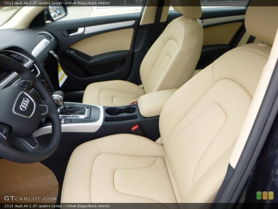 Velvet Beige/Black Interior Front Seat for the 2013 Audi A4 2.0T quattro Sedan #79665522