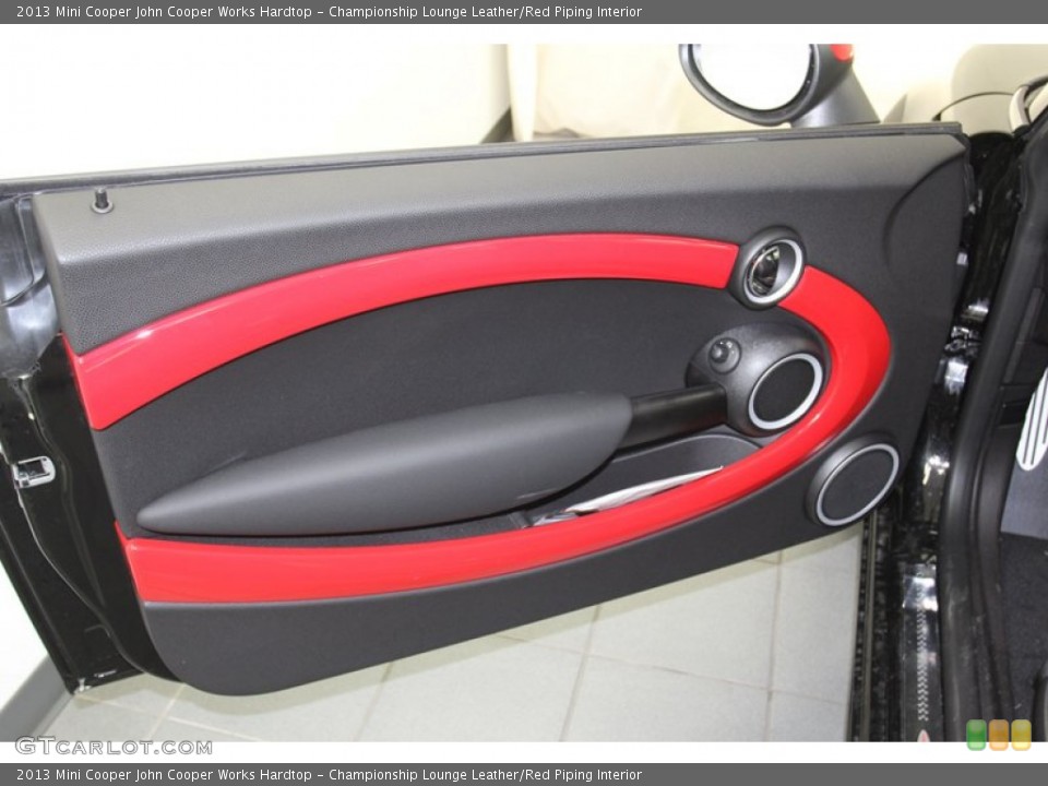 Championship Lounge Leather/Red Piping Interior Door Panel for the 2013 Mini Cooper John Cooper Works Hardtop #79665526