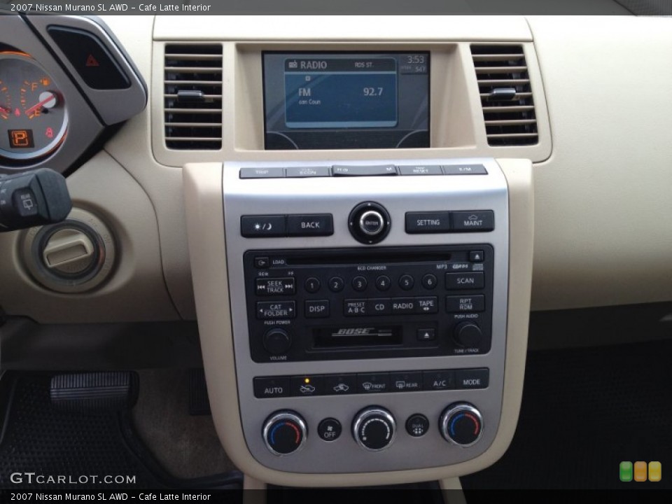 Cafe Latte Interior Controls for the 2007 Nissan Murano SL AWD #79666307