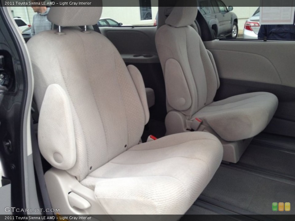 Light Gray Interior Rear Seat for the 2011 Toyota Sienna LE AWD #79666685