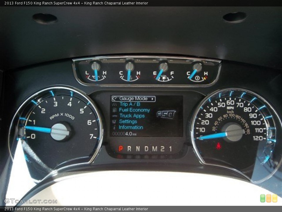 King Ranch Chaparral Leather Interior Gauges for the 2013 Ford F150 King Ranch SuperCrew 4x4 #79667124
