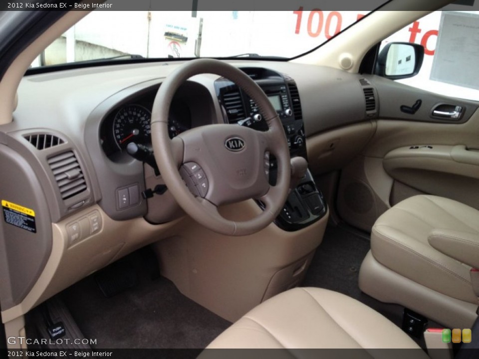Beige Interior Prime Interior for the 2012 Kia Sedona EX #79668633