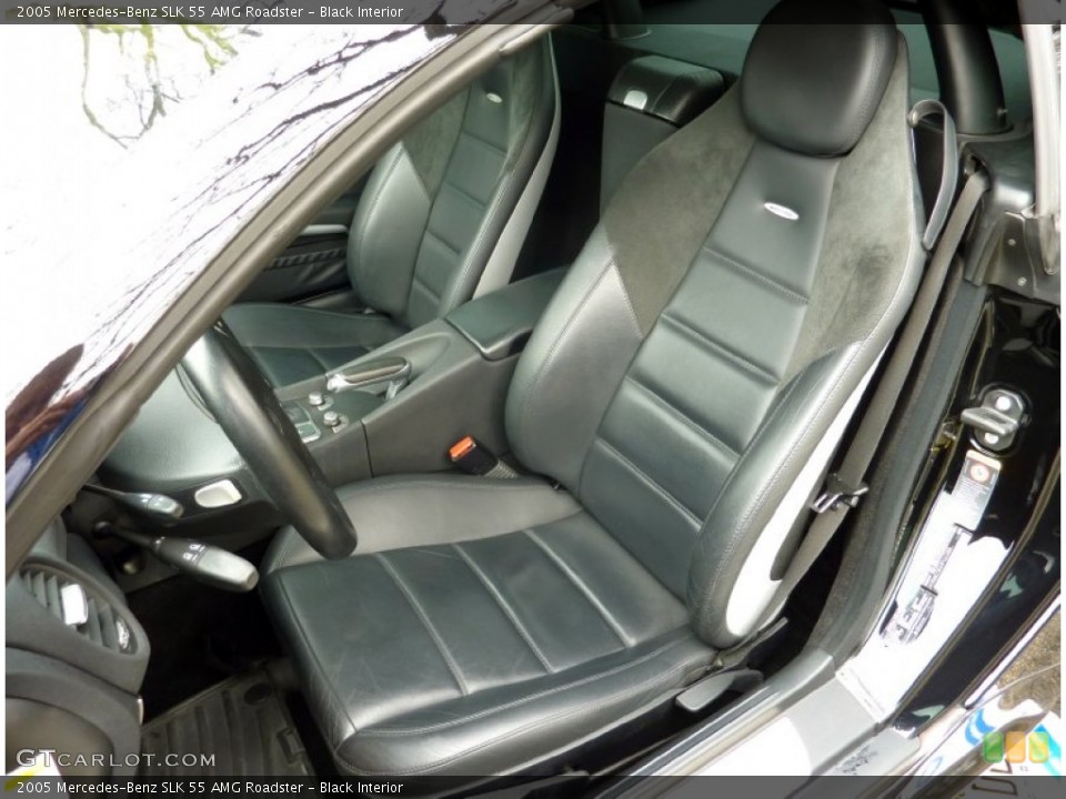 Black Interior Front Seat for the 2005 Mercedes-Benz SLK 55 AMG Roadster #79675197