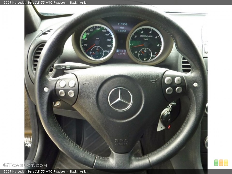 Black Interior Steering Wheel for the 2005 Mercedes-Benz SLK 55 AMG Roadster #79675221