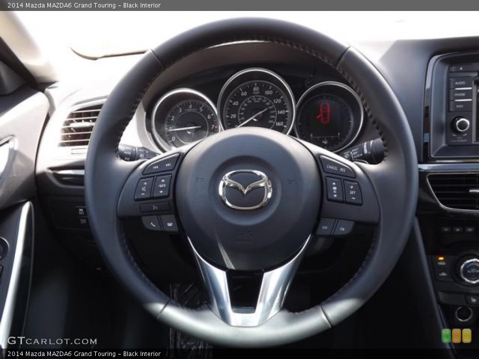 Black Interior Steering Wheel for the 2014 Mazda MAZDA6 Grand Touring #79675492