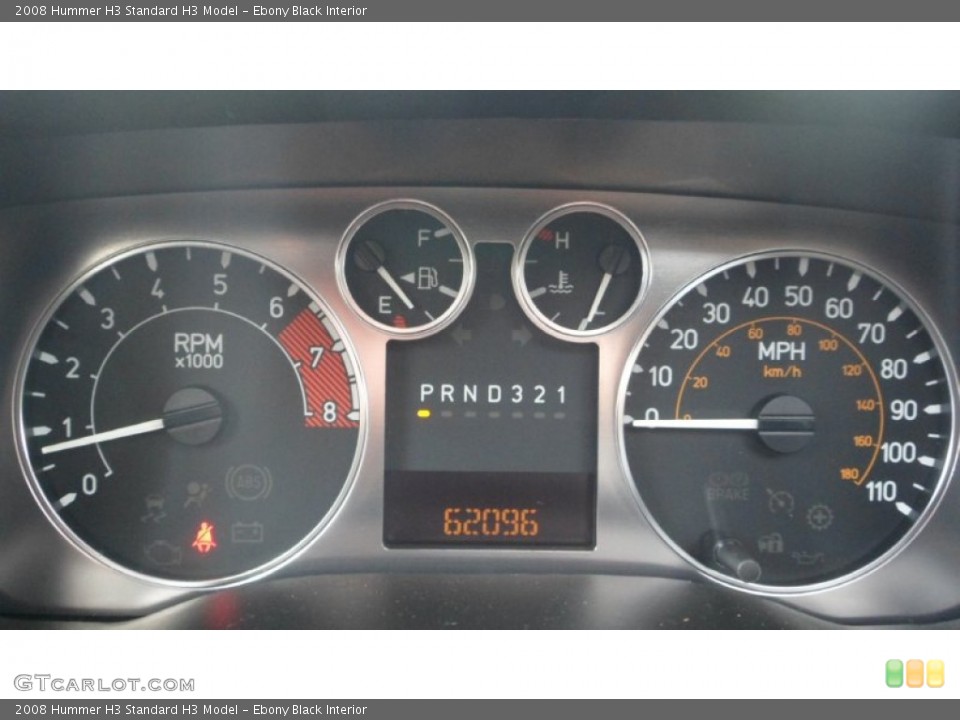 Ebony Black Interior Gauges for the 2008 Hummer H3  #79676043