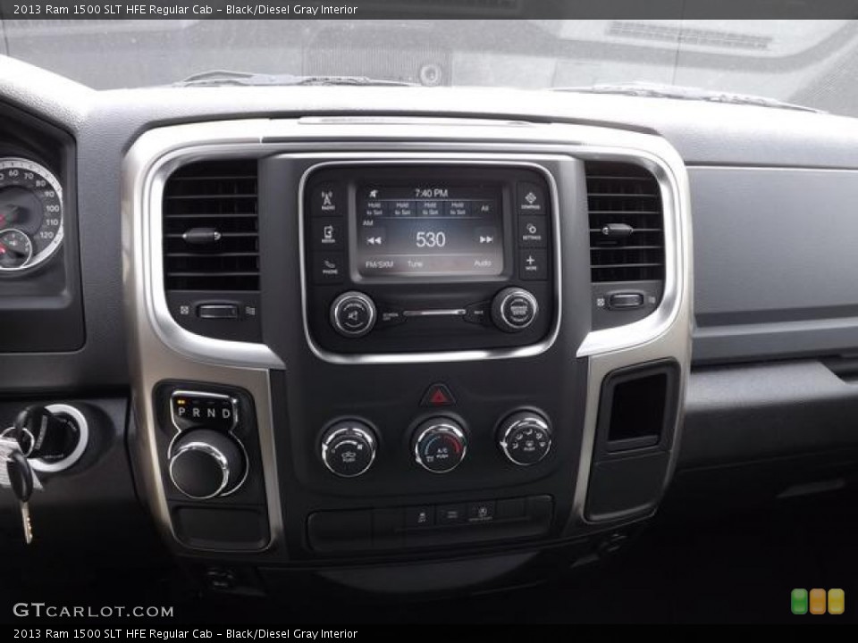 Black/Diesel Gray Interior Controls for the 2013 Ram 1500 SLT HFE Regular Cab #79676623