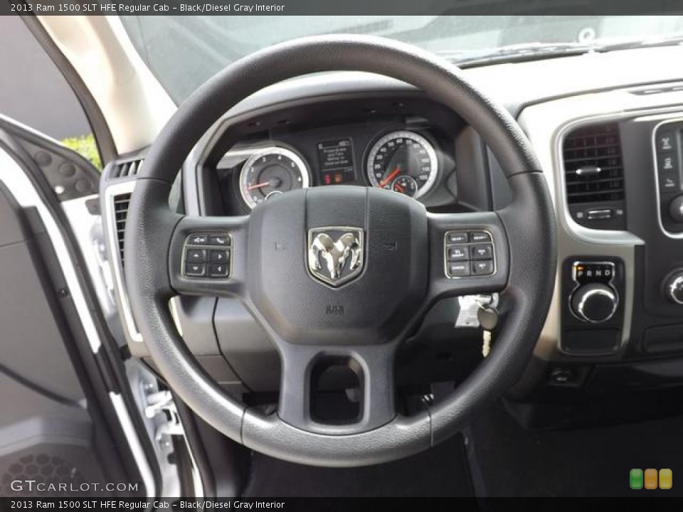 Black/Diesel Gray Interior Steering Wheel for the 2013 Ram 1500 SLT HFE Regular Cab #79676640