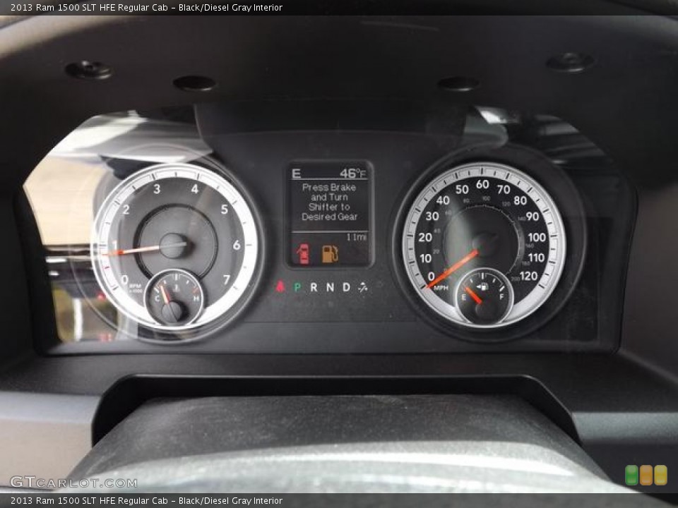 Black/Diesel Gray Interior Gauges for the 2013 Ram 1500 SLT HFE Regular Cab #79676676