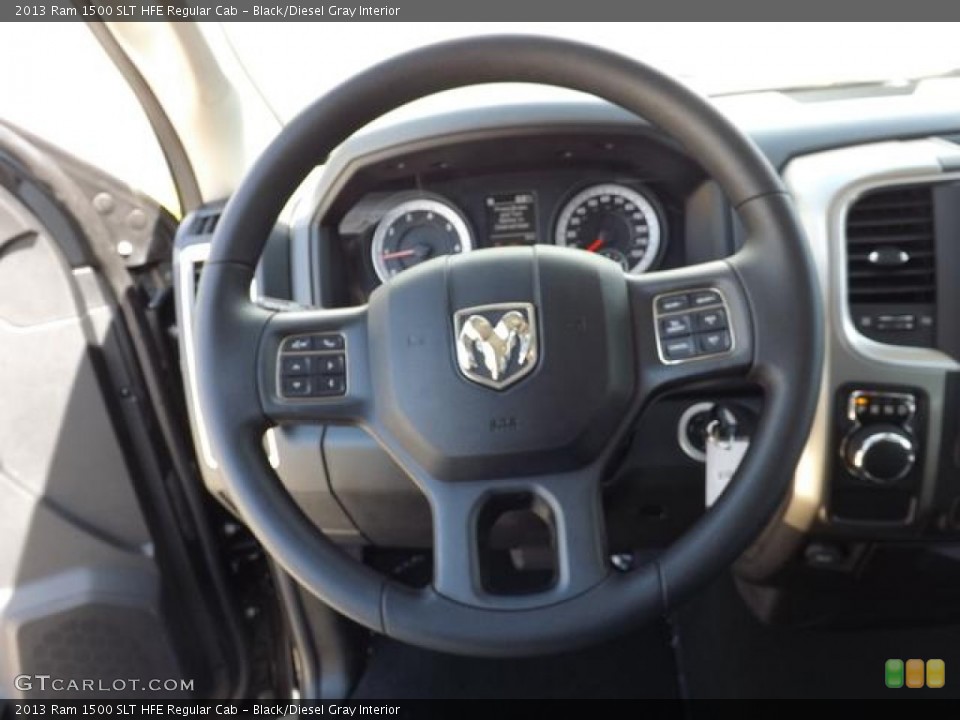 Black/Diesel Gray Interior Steering Wheel for the 2013 Ram 1500 SLT HFE Regular Cab #79676870