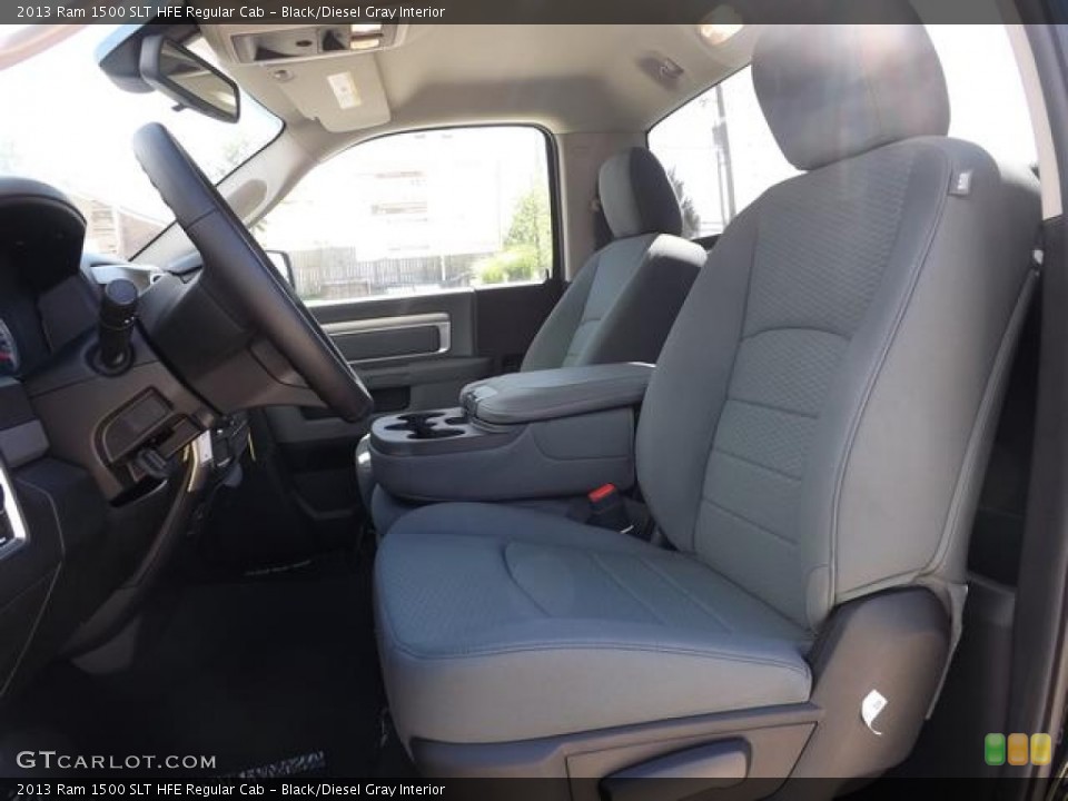 Black/Diesel Gray Interior Photo for the 2013 Ram 1500 SLT HFE Regular Cab #79676927