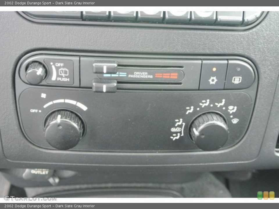 Dark Slate Gray Interior Controls for the 2002 Dodge Durango Sport #79677219