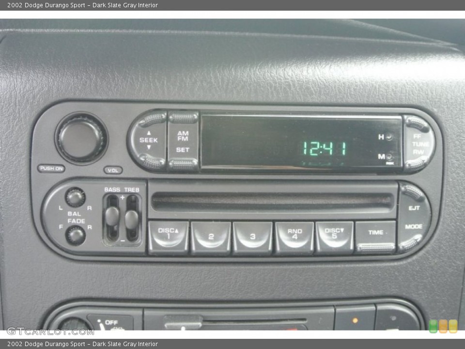 Dark Slate Gray Interior Audio System for the 2002 Dodge Durango Sport #79677225