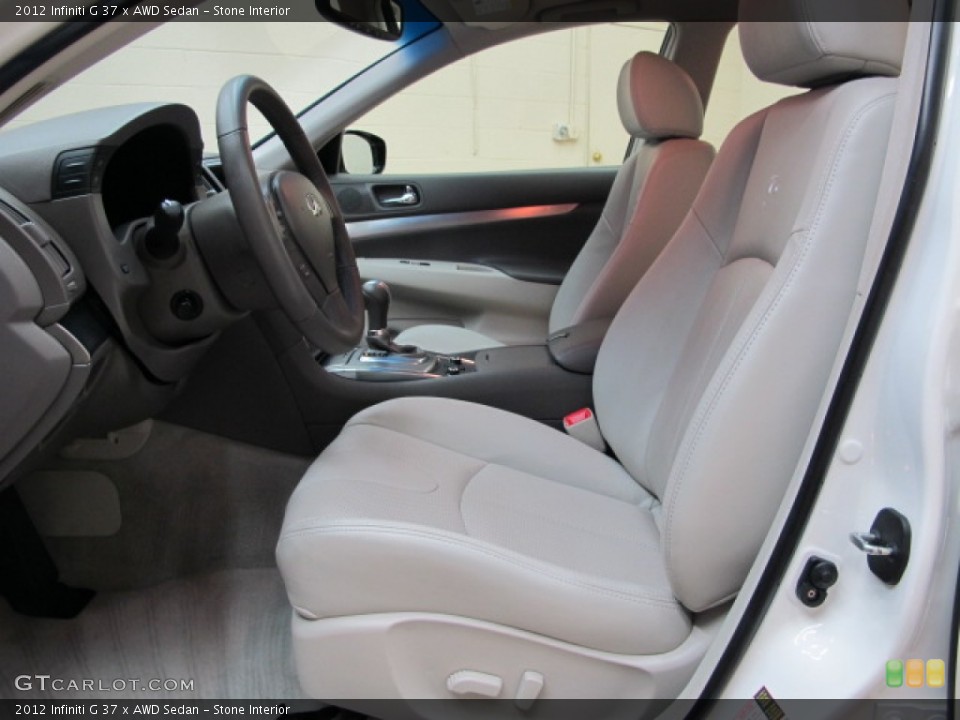 Stone Interior Front Seat for the 2012 Infiniti G 37 x AWD Sedan #79677381