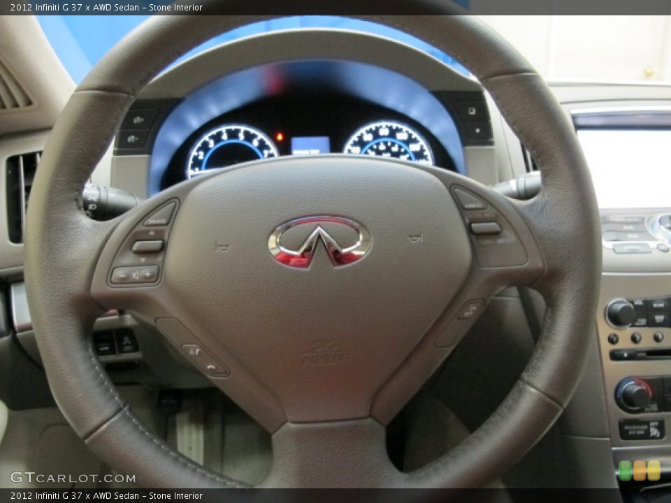 Stone Interior Steering Wheel for the 2012 Infiniti G 37 x AWD Sedan #79677525