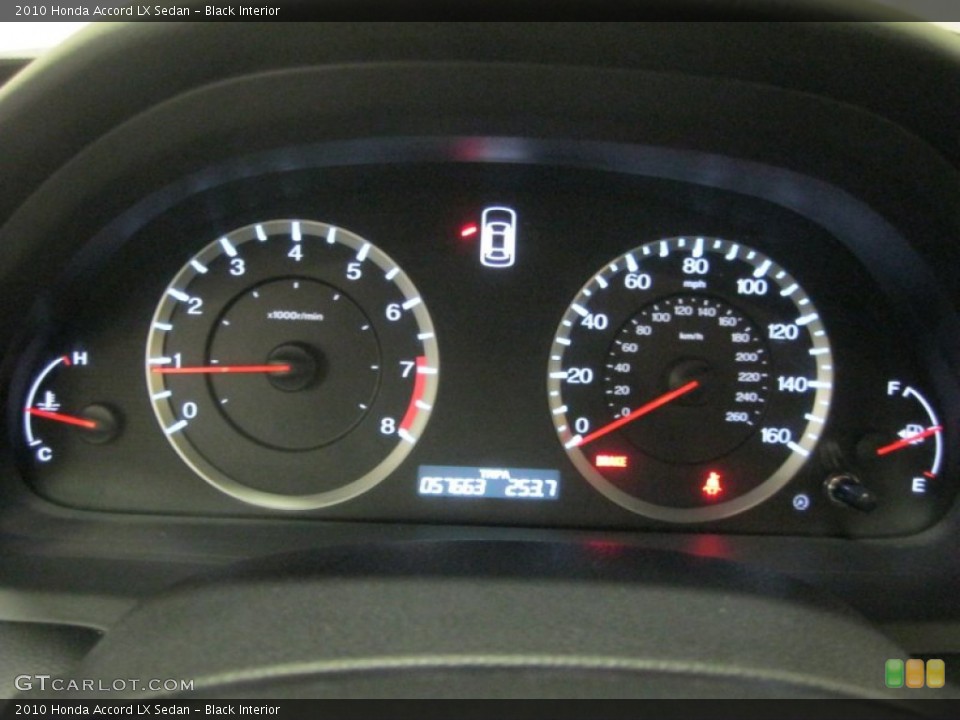 Black Interior Gauges for the 2010 Honda Accord LX Sedan #79678497