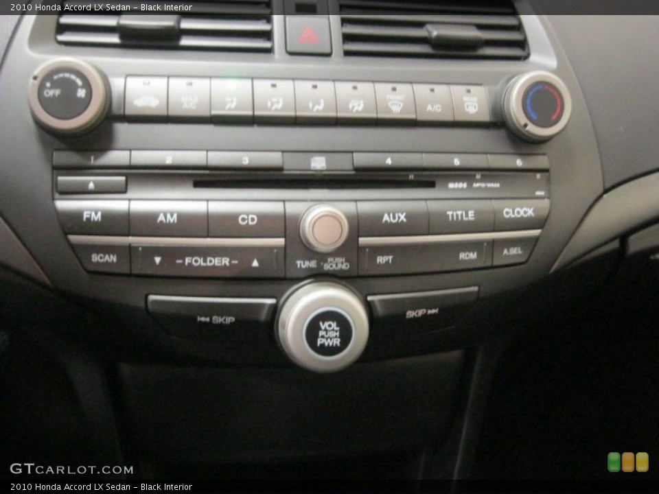 Black Interior Controls for the 2010 Honda Accord LX Sedan #79678556