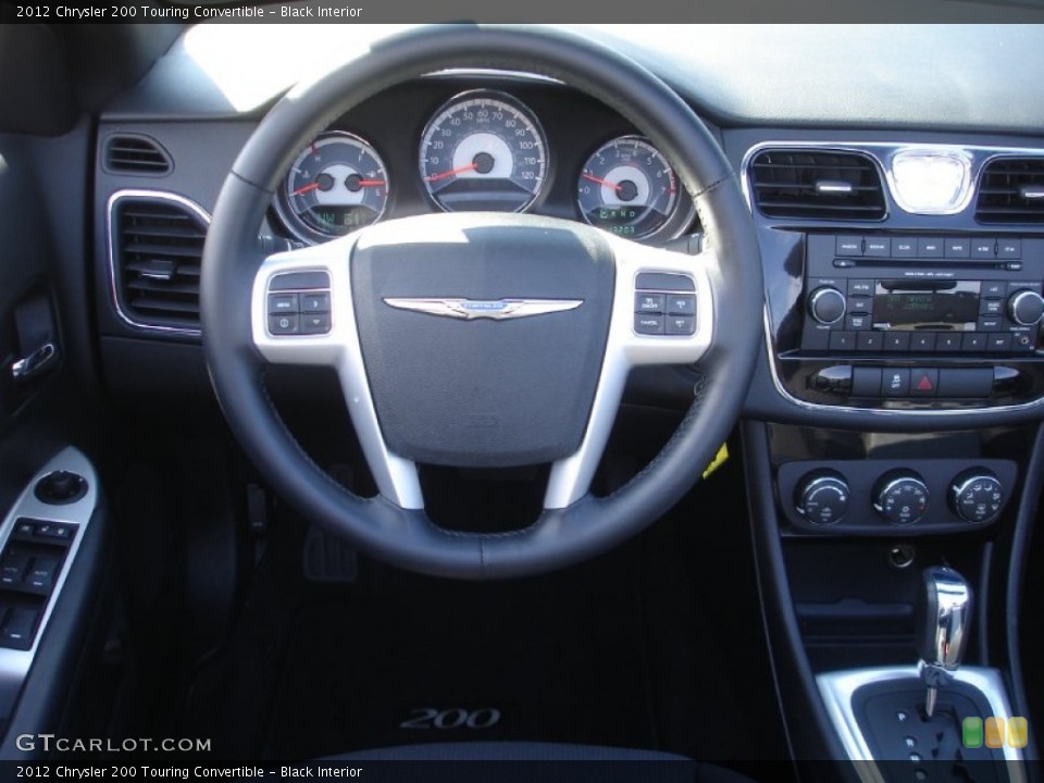 Black Interior Steering Wheel for the 2012 Chrysler 200 Touring Convertible #79678740