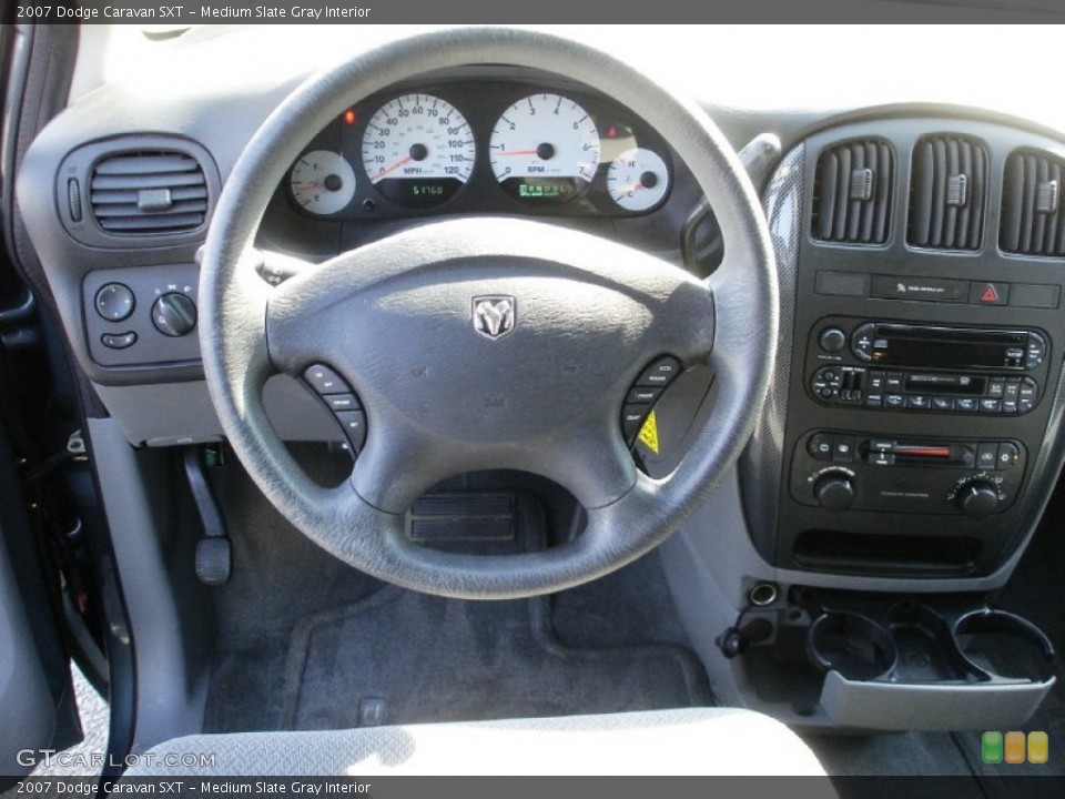Medium Slate Gray Interior Steering Wheel for the 2007 Dodge Caravan SXT #79679156