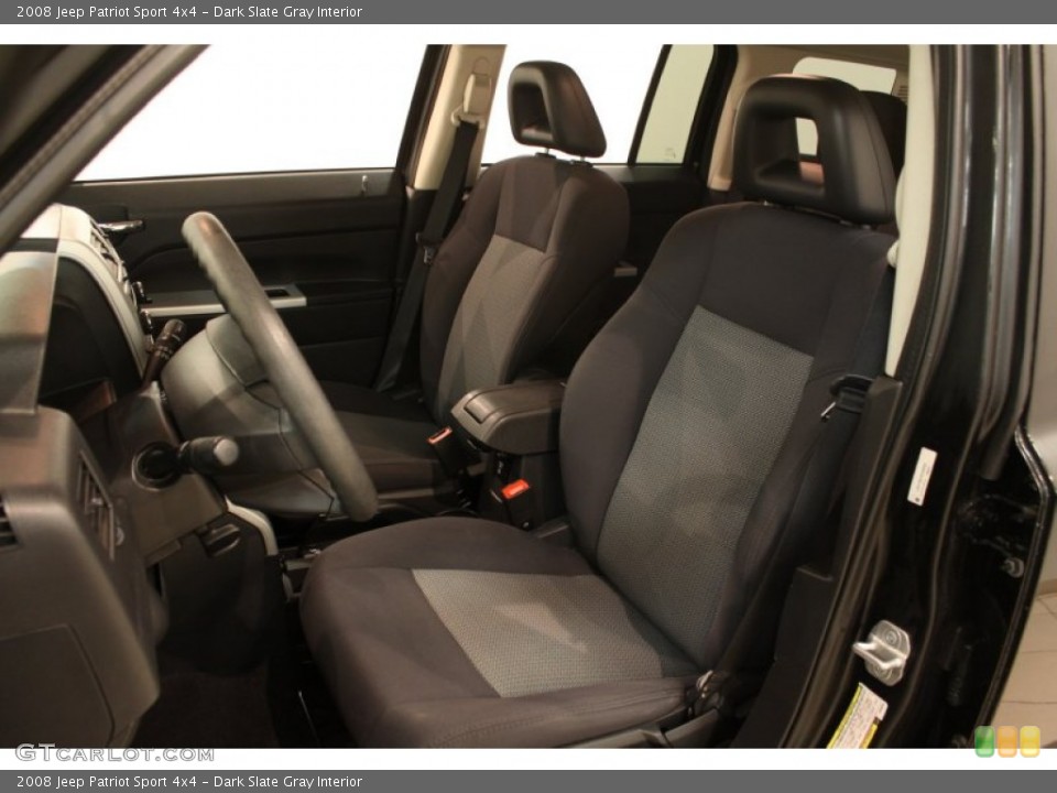 Dark Slate Gray Interior Front Seat for the 2008 Jeep Patriot Sport 4x4 #79680540