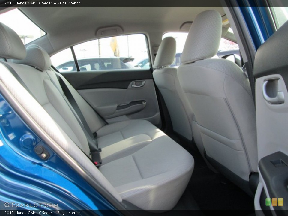 Beige Interior Rear Seat for the 2013 Honda Civic LX Sedan #79681794