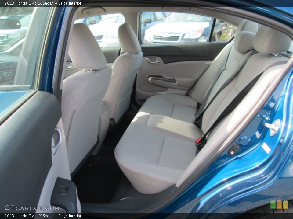 Beige Interior Rear Seat for the 2013 Honda Civic LX Sedan #79681806