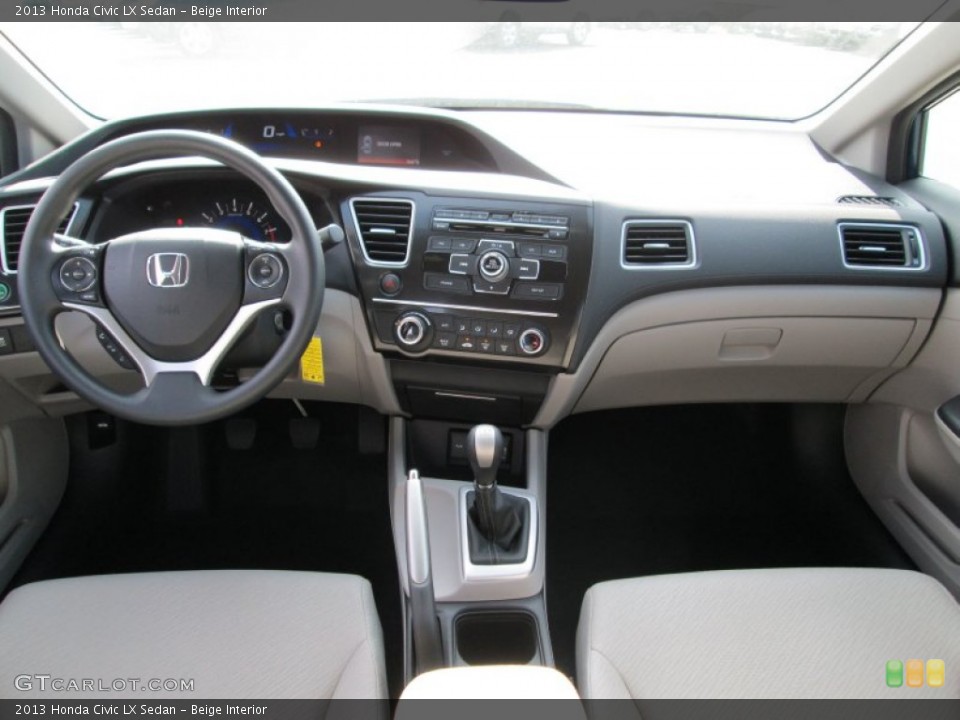 Beige Interior Dashboard for the 2013 Honda Civic LX Sedan #79681812